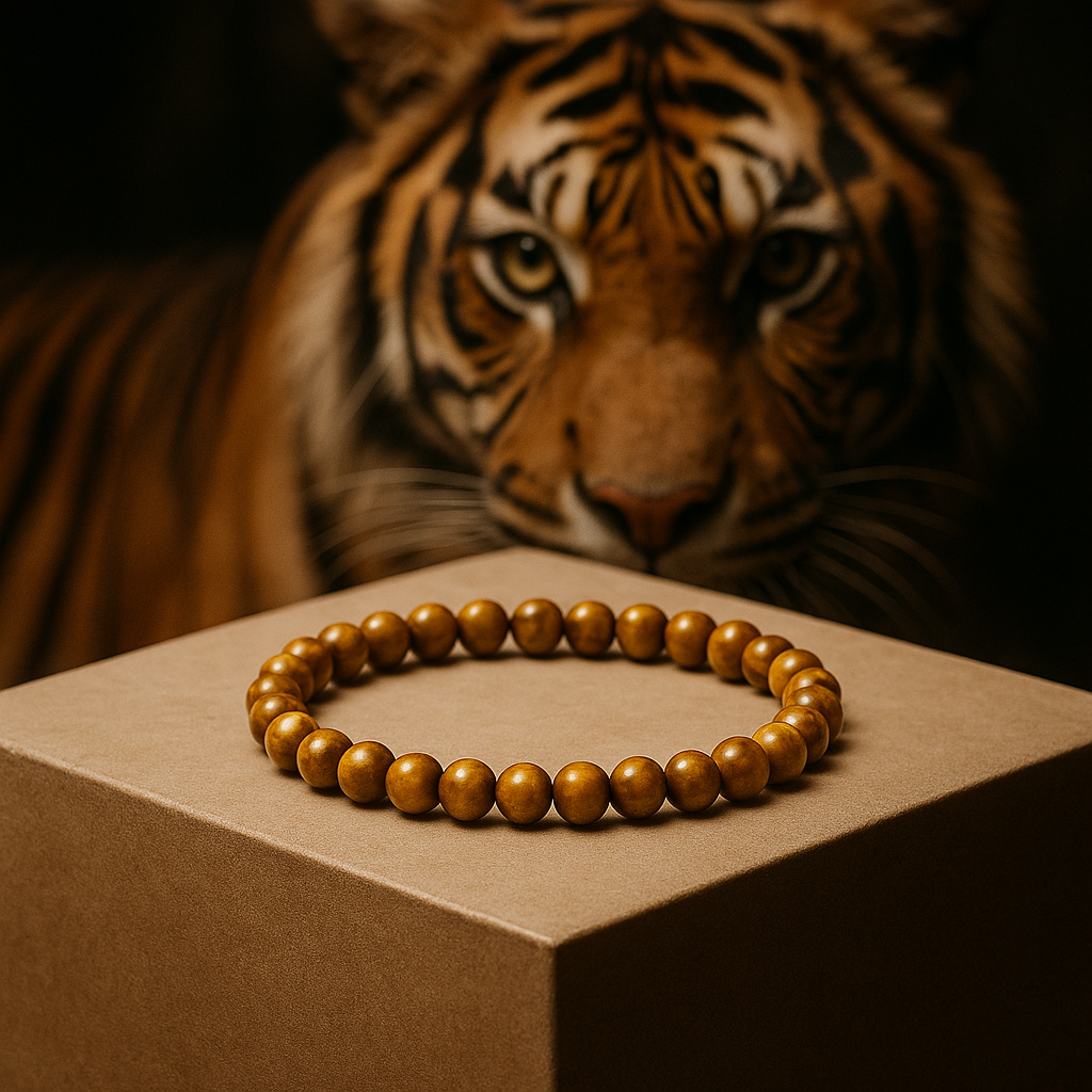 Round Stone Tiger's Eye Stone Bracelet