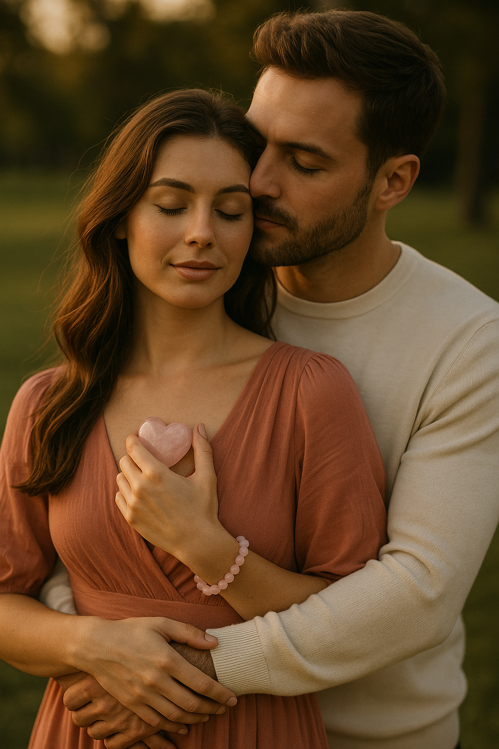 Round Stone Rose Quartz Bracelet