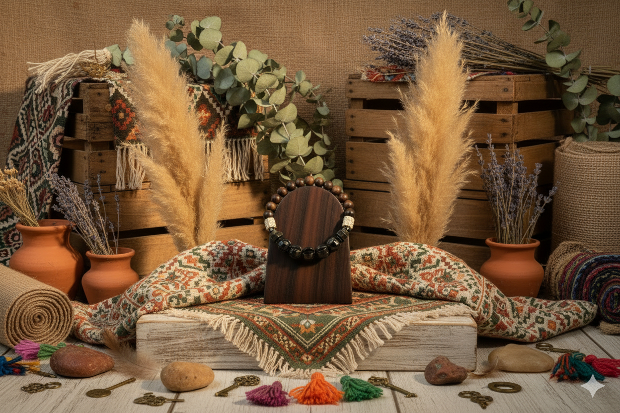 Red Tiger's Eye + Hematite Pacman Stone Bracelet