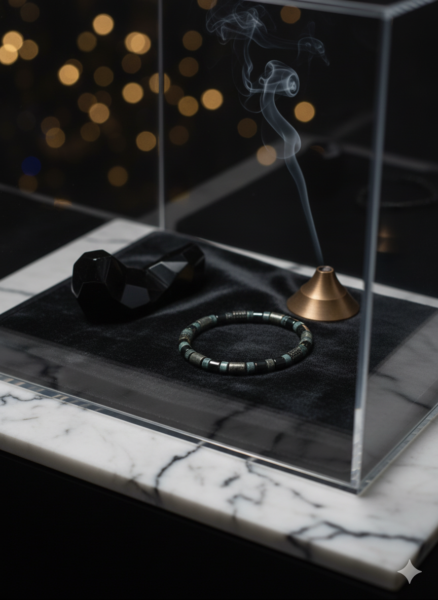 Hematite + Jasper + Pyrite Stone Bracelet